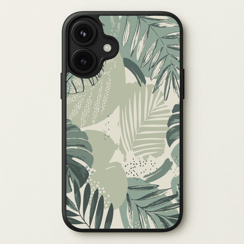 Green Leaf Pattern - Foliage Phone Case for iPhone 17