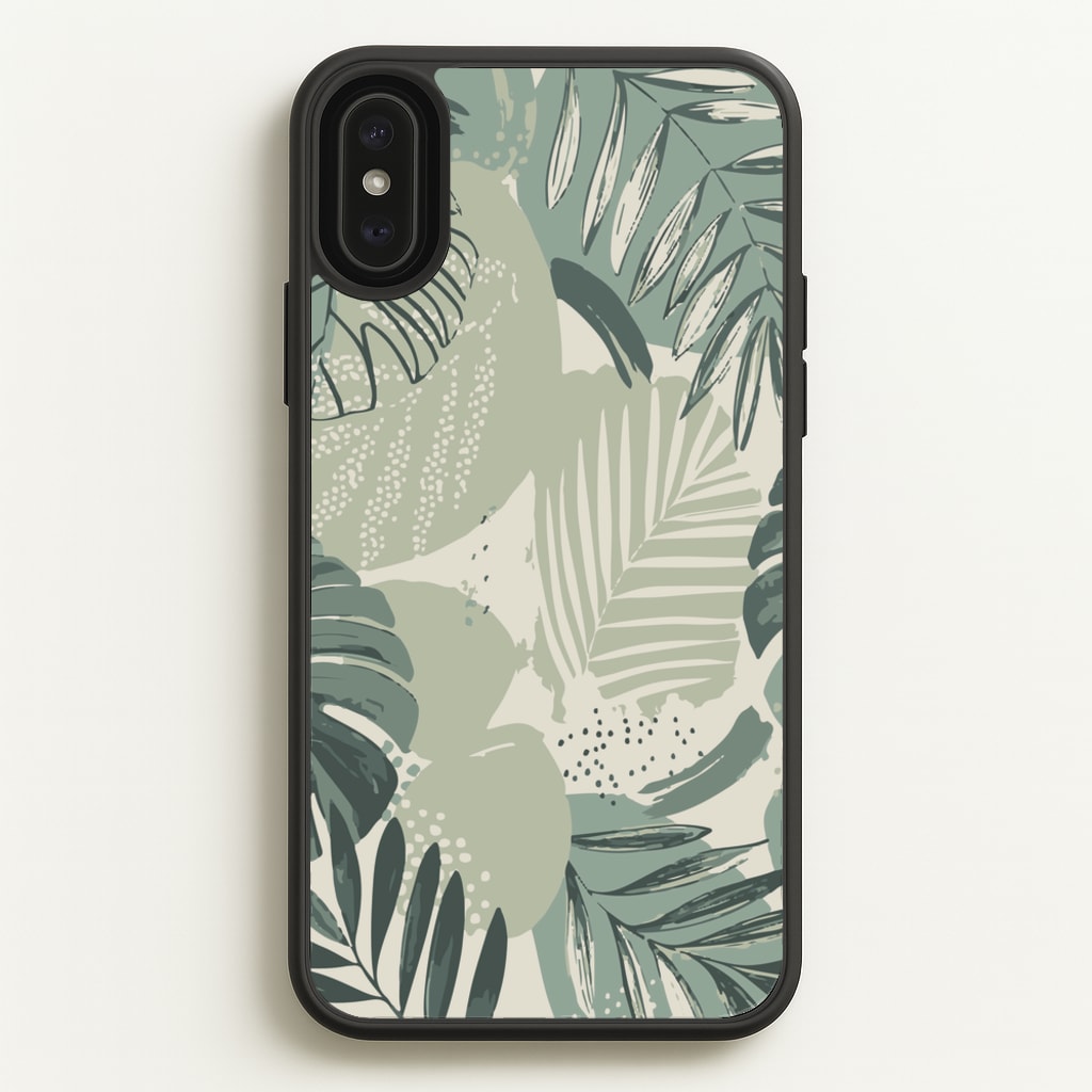 Green Leaf Pattern - Foliage - Foliage Phone Case for iPhone XS Max