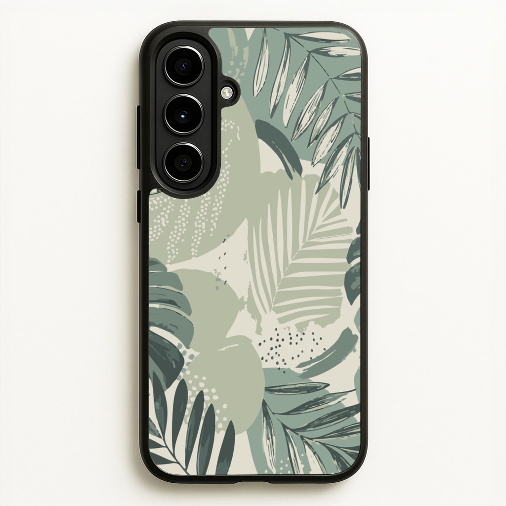 Green Leaf Pattern - Foliage - Foliage Phone Case for Galaxy A56