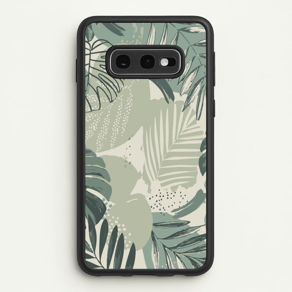 Green Leaf Pattern - Foliage - Foliage Phone Case for Galaxy S10e