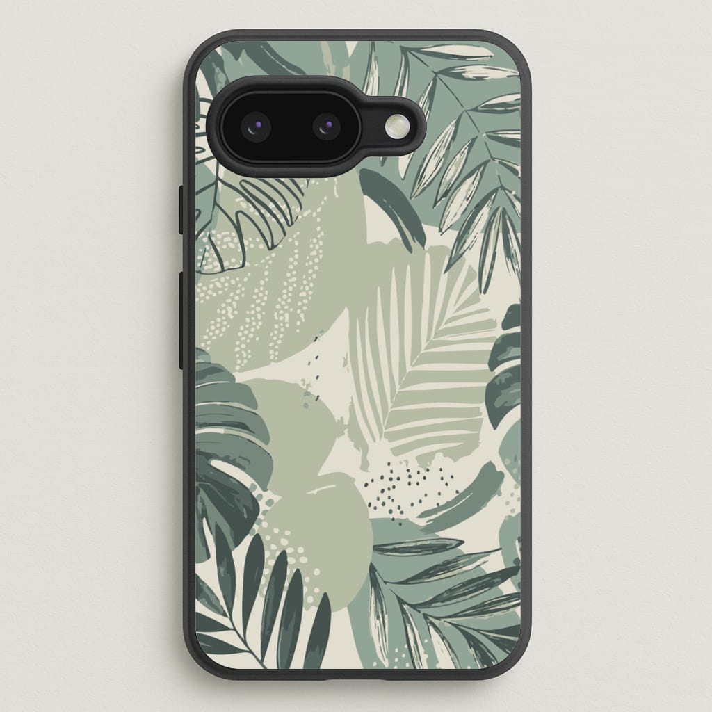 Green Leaf Pattern - Foliage - Foliage Phone Case for Google Pixel 9a