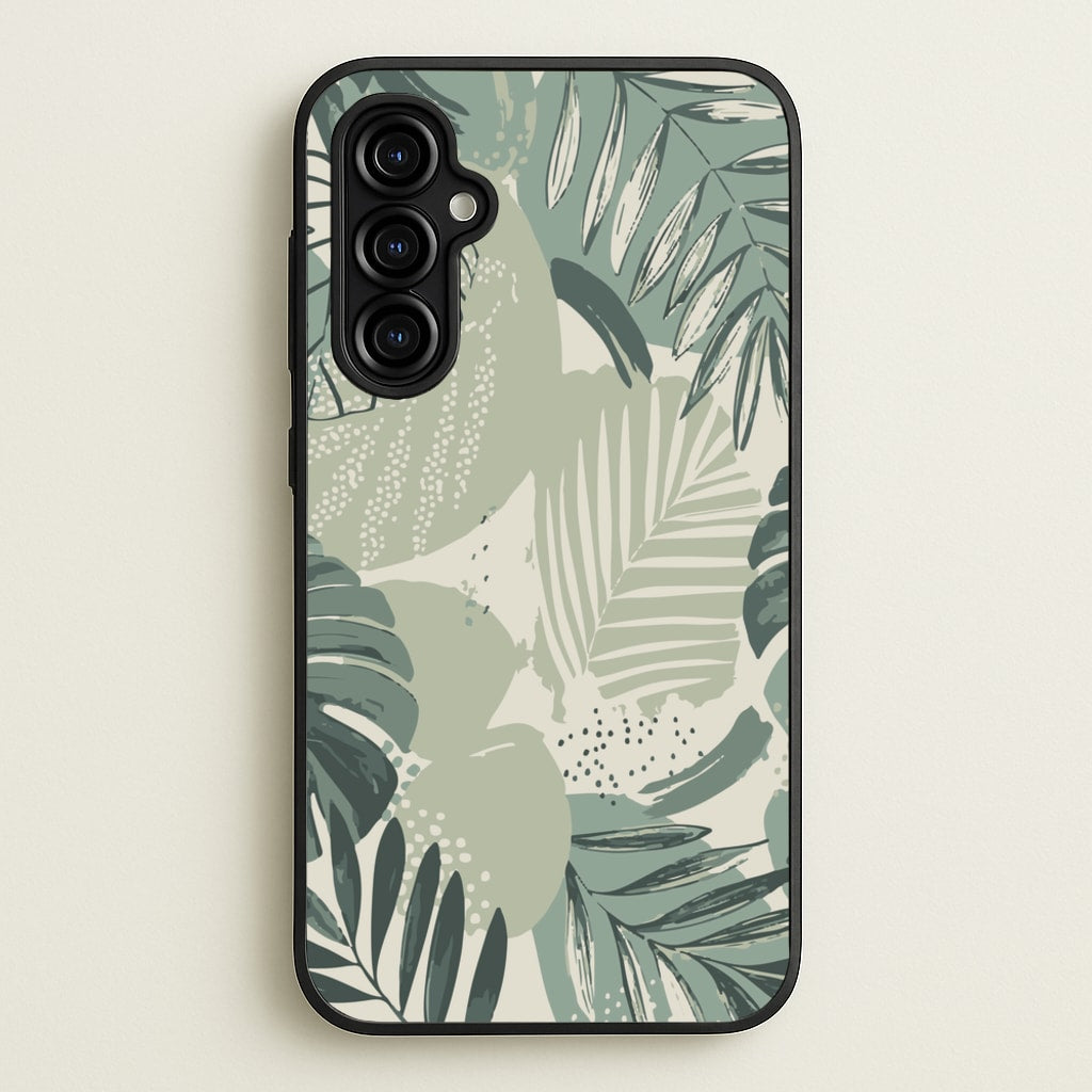 Green Leaf Pattern - Foliage - Foliage Phone Case for Galaxy A54