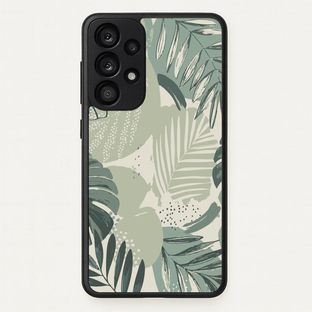 Green Leaf Pattern - Foliage - Foliage Phone Case for Galaxy A53