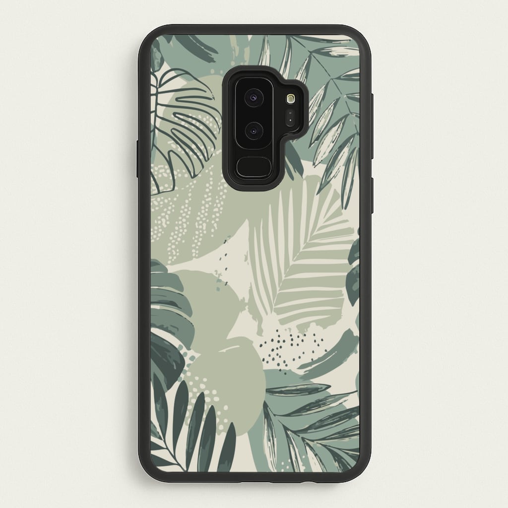 Green Leaf Pattern - Foliage - Foliage Phone Case for Galaxy S9 Plus
