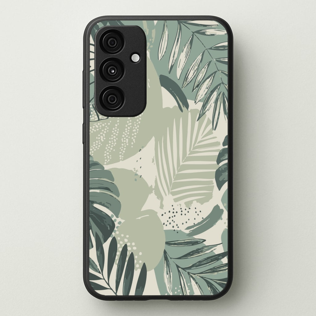 Green Leaf Pattern - Foliage - Foliage Phone Case for Galaxy A35
