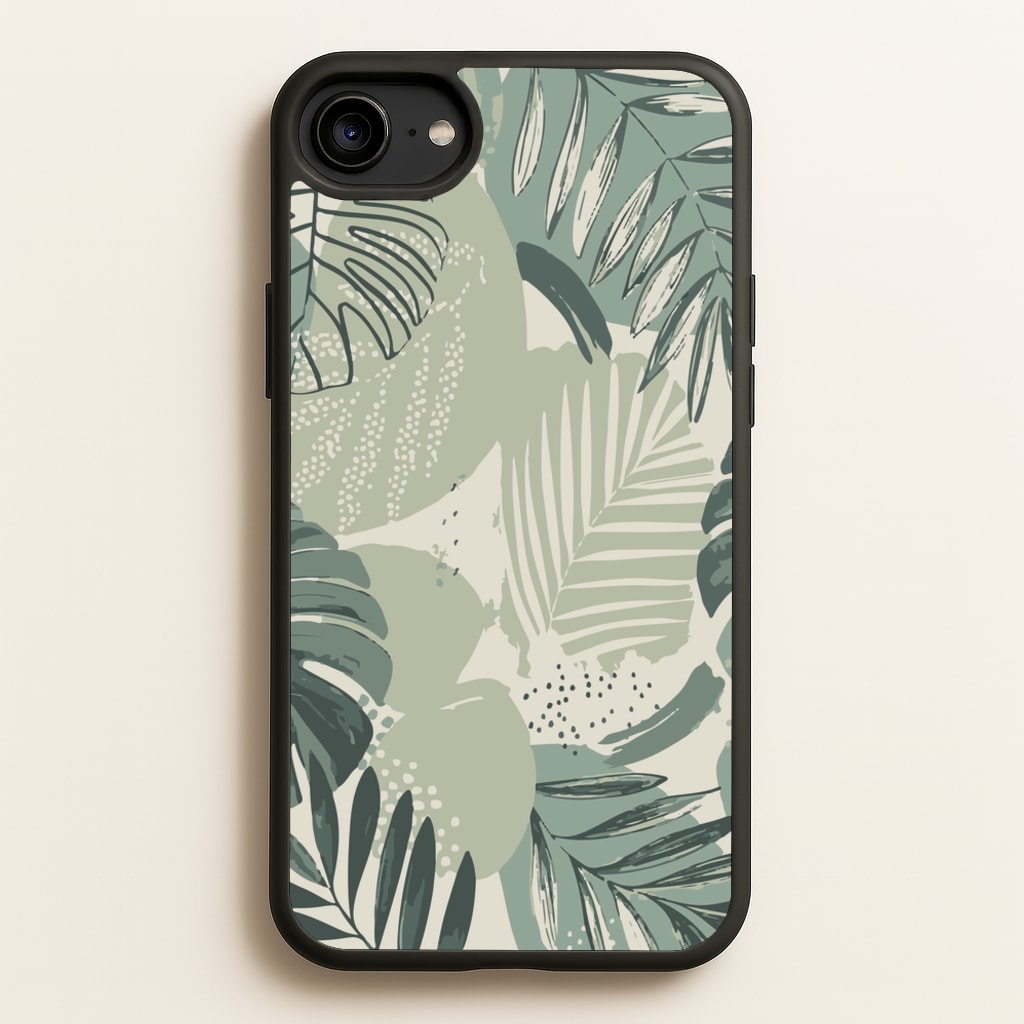 Green Leaf Pattern - Foliage - Foliage Phone Case for iPhone 6 / 7 / 8 / SE