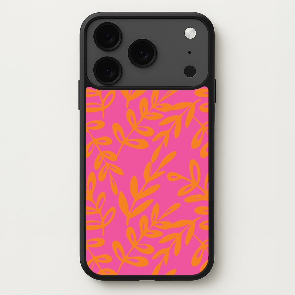 Pink & Orange Leaves - Foliage Phone Case for iPhone 17 Pro Max