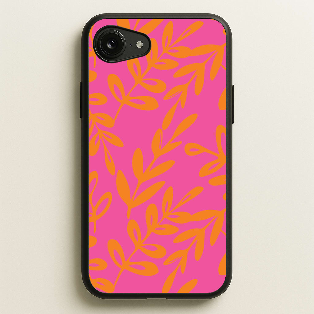 Pink & Orange Leaves - Foliage - Foliage Phone Case for iPhone 16e