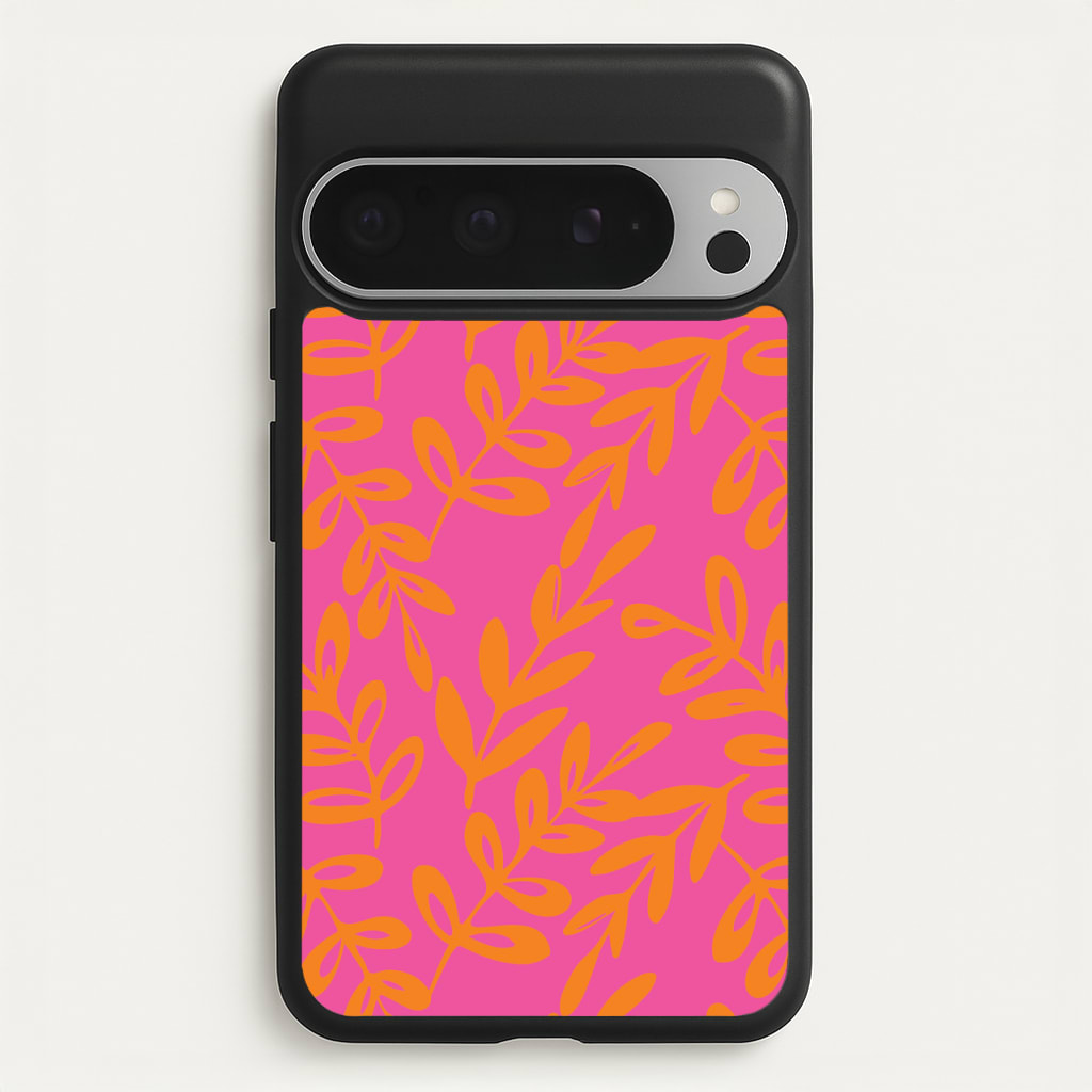 Pink & Orange Leaves - Foliage - Foliage Phone Case for Google Pixel 9 Pro XL