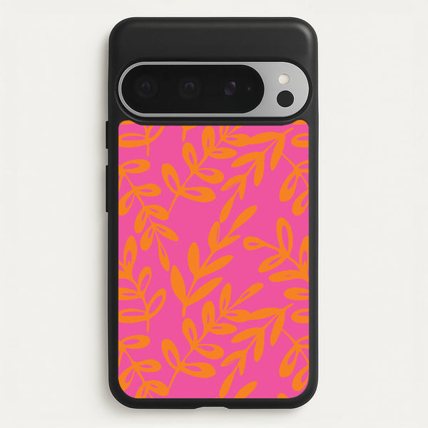 Pink & Orange Leaves - Foliage - Foliage Phone Case for Google Pixel 9 Pro XL