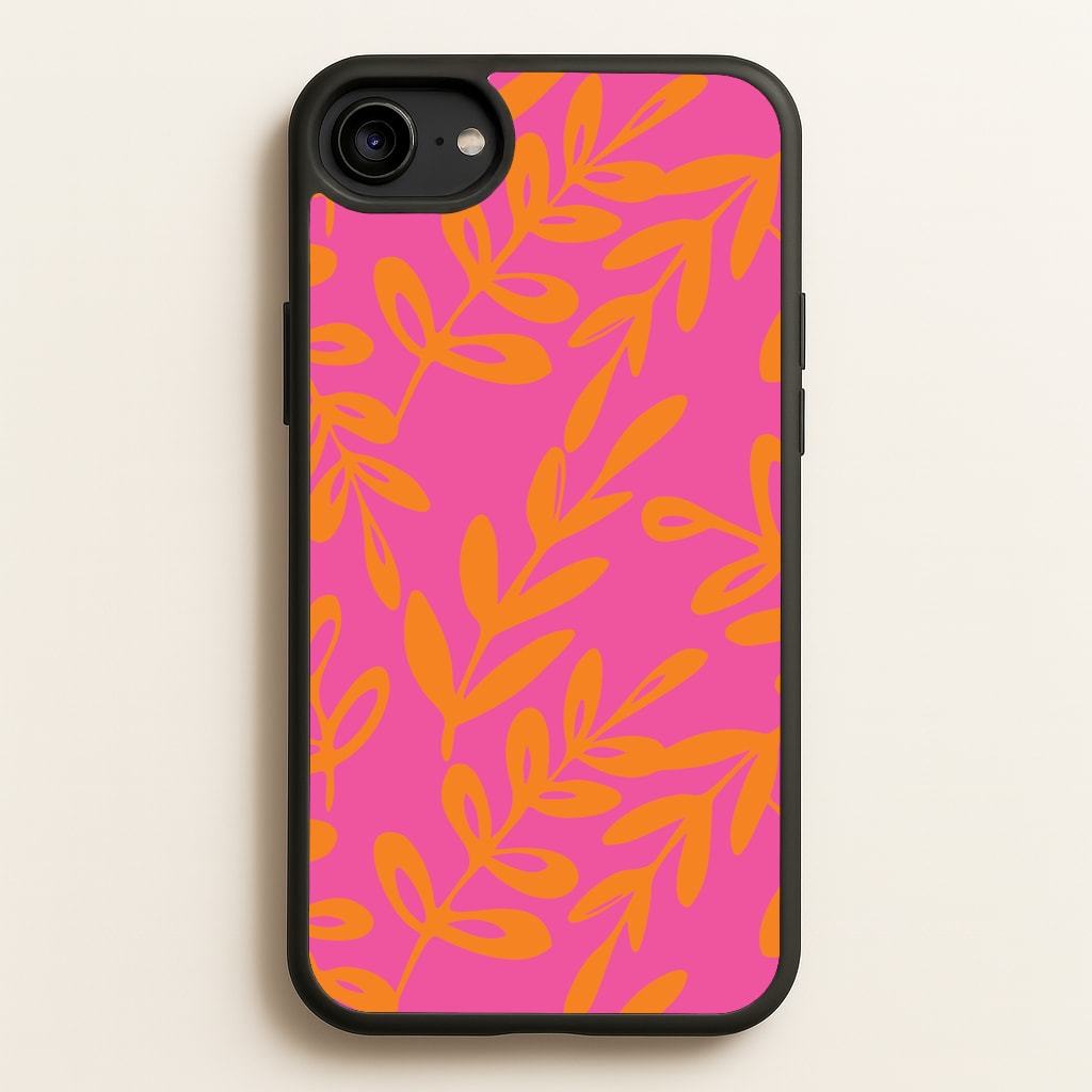 Pink & Orange Leaves - Foliage - Foliage Phone Case for iPhone 6 / 7 / 8 / SE
