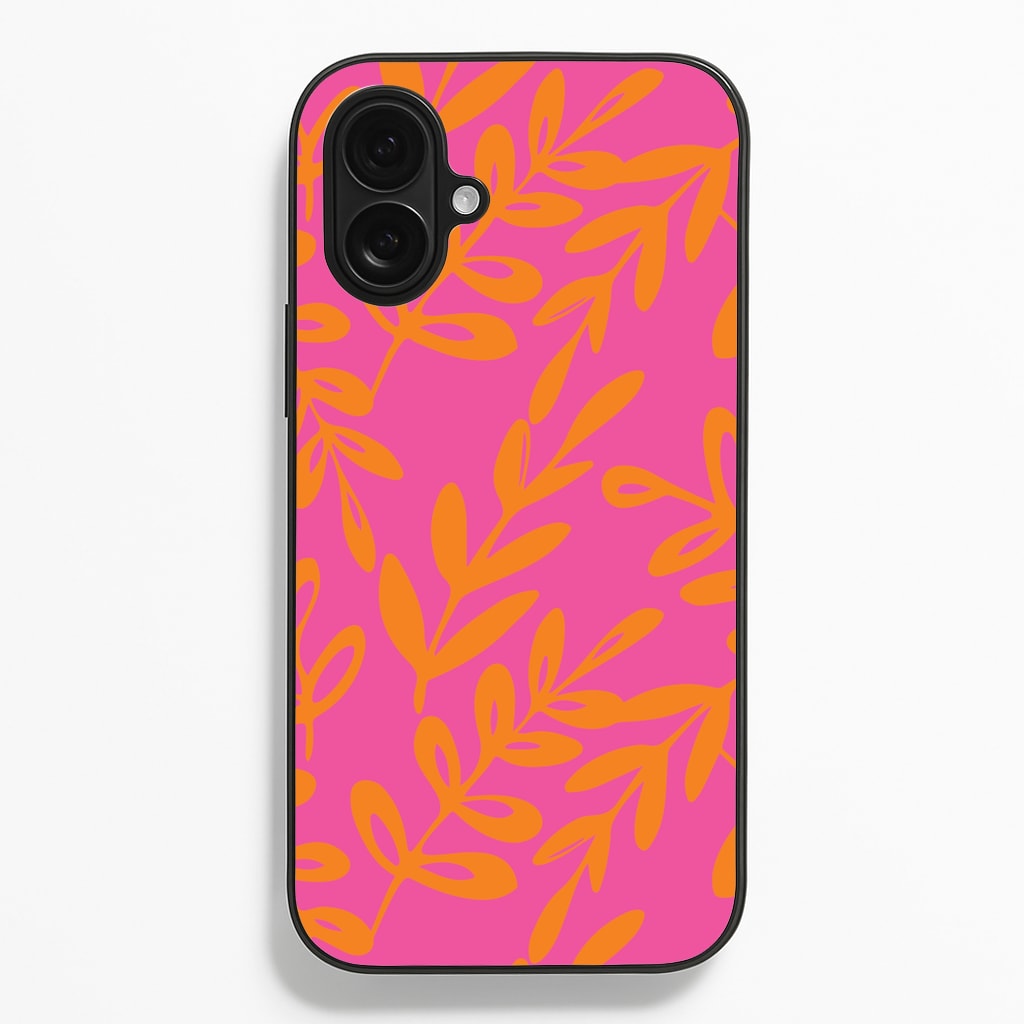 Pink & Orange Leaves - Foliage Phone Case