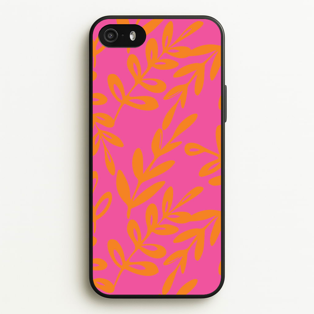 Pink & Orange Leaves - Foliage - Foliage Phone Case for iPhone 5 / 5s / SE 2016