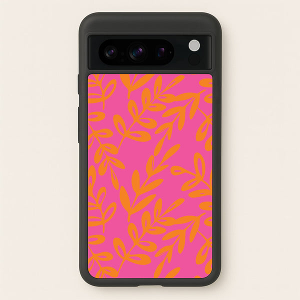 Pink & Orange Leaves - Foliage - Foliage Phone Case for Google Pixel 8 Pro