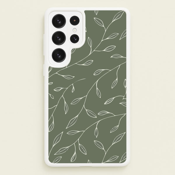 Thin Leaves - Foliage - Foliage Phone Case for Galaxy S22 Ultra