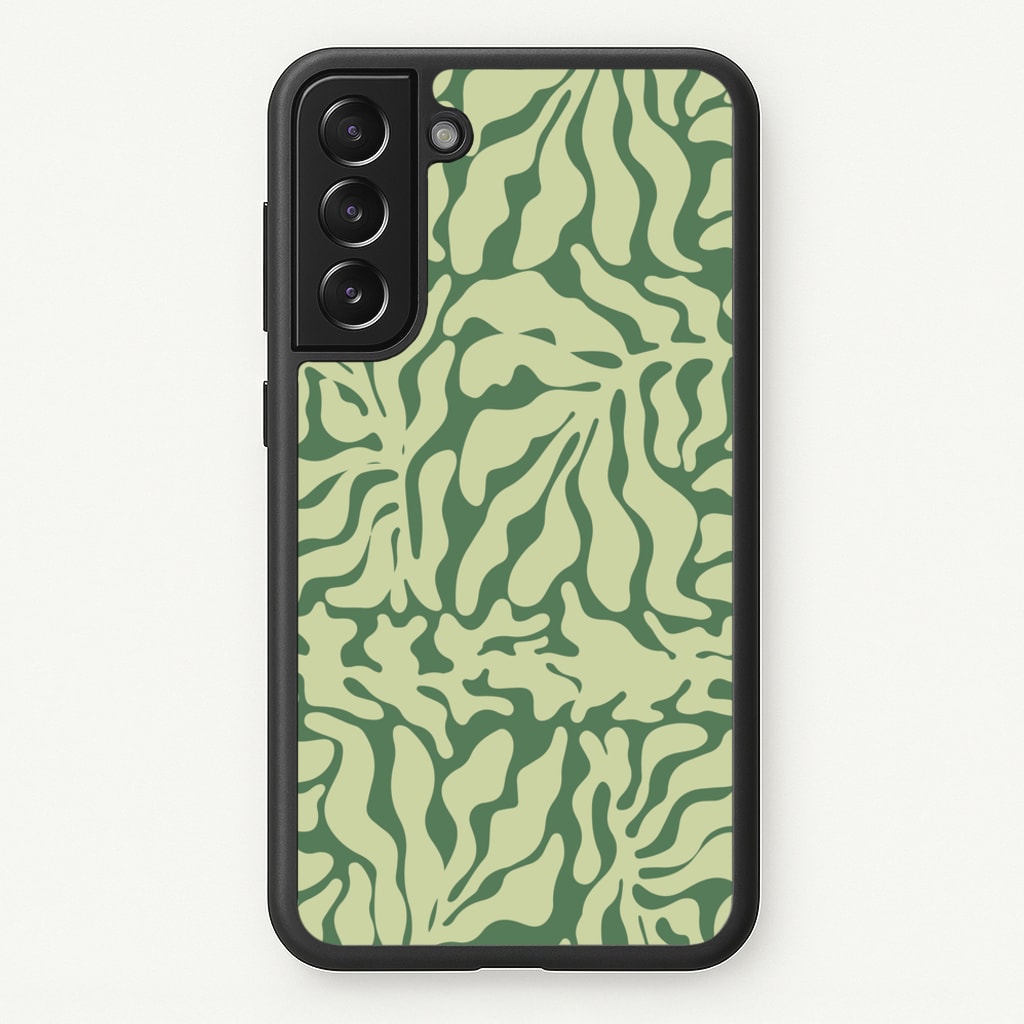 Light Green Leaf - Foliage  - Foliage Phone Case for Galaxy S21FE