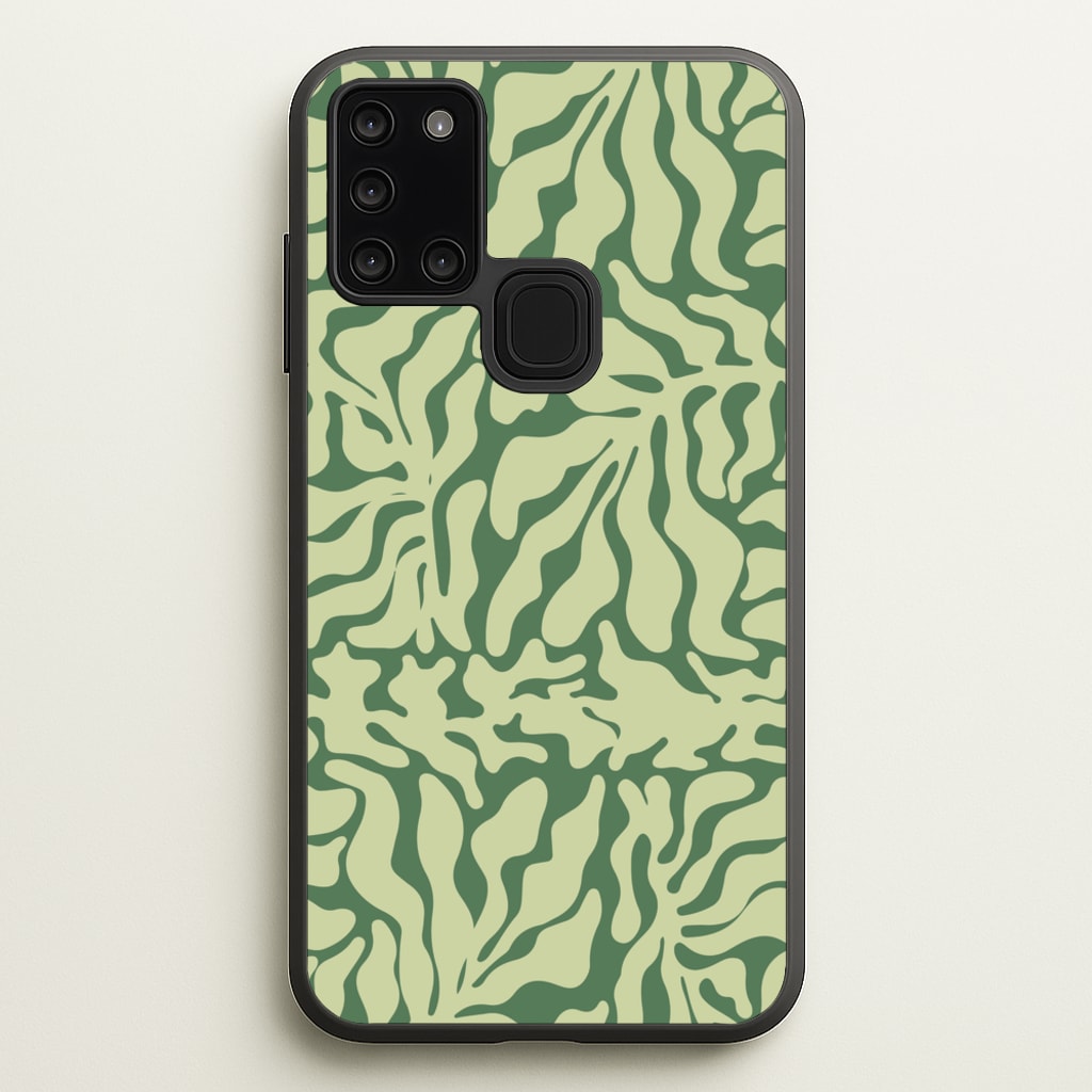 Light Green Leaf - Foliage - Foliage Phone Case for Galaxy A21s