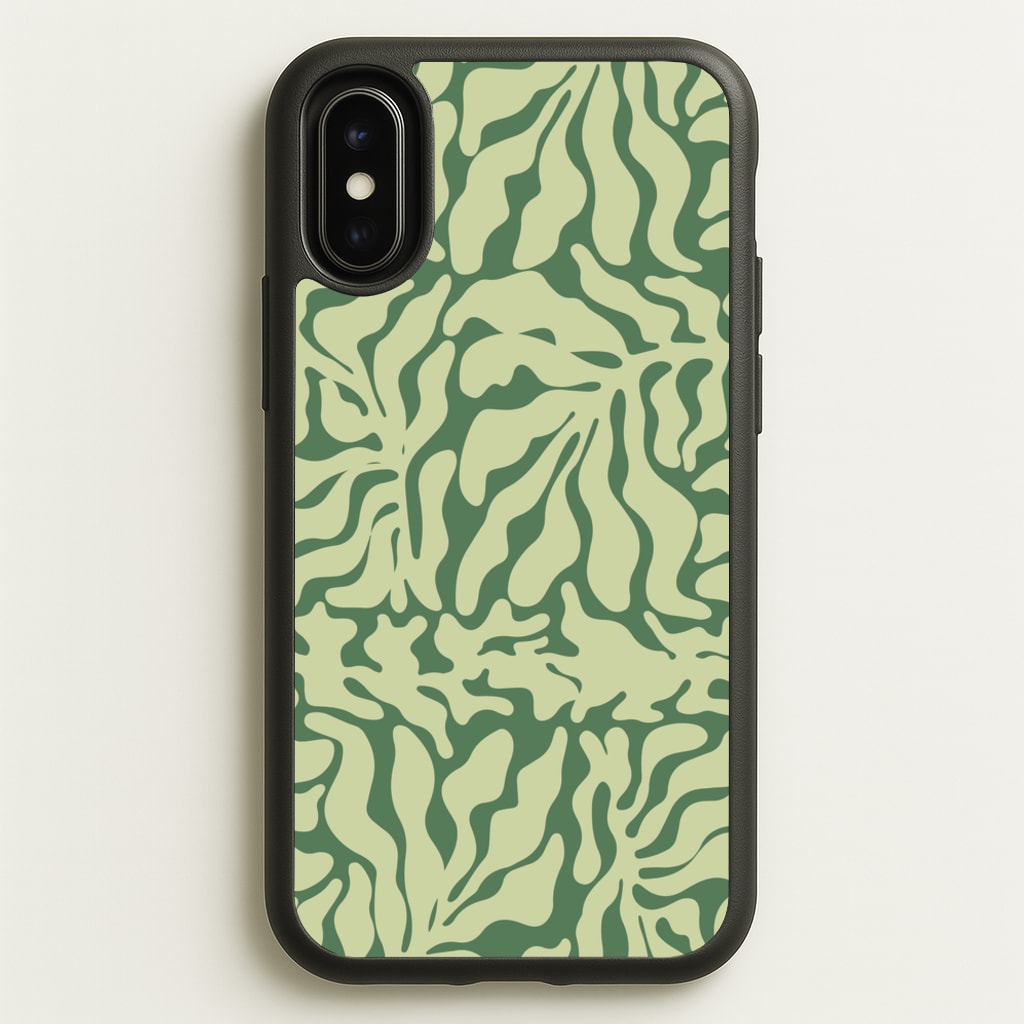 Light Green Leaf - Foliage - Foliage Phone Case for iPhone X / XS