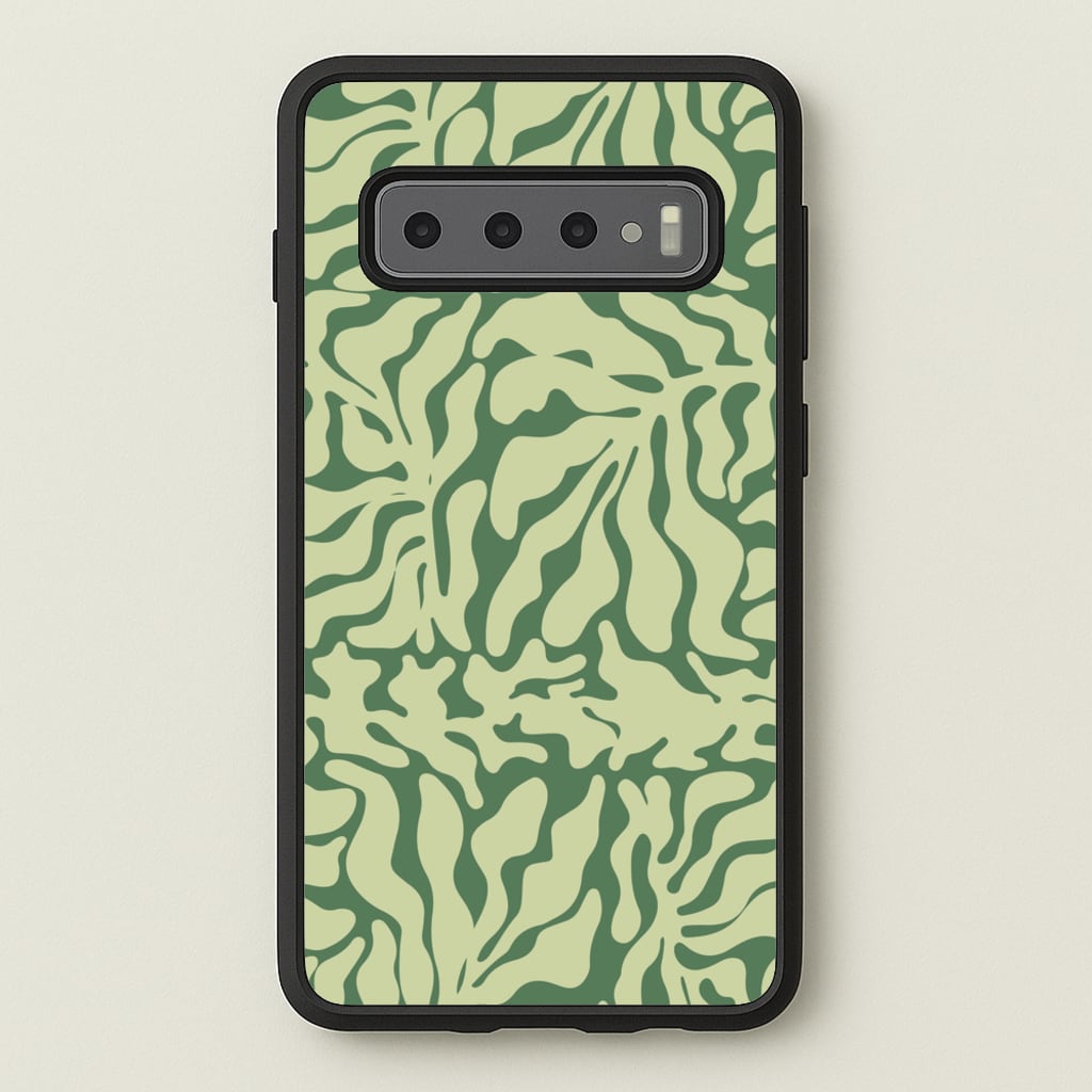 Light Green Leaf - Foliage - Foliage Phone Case for Galaxy S10