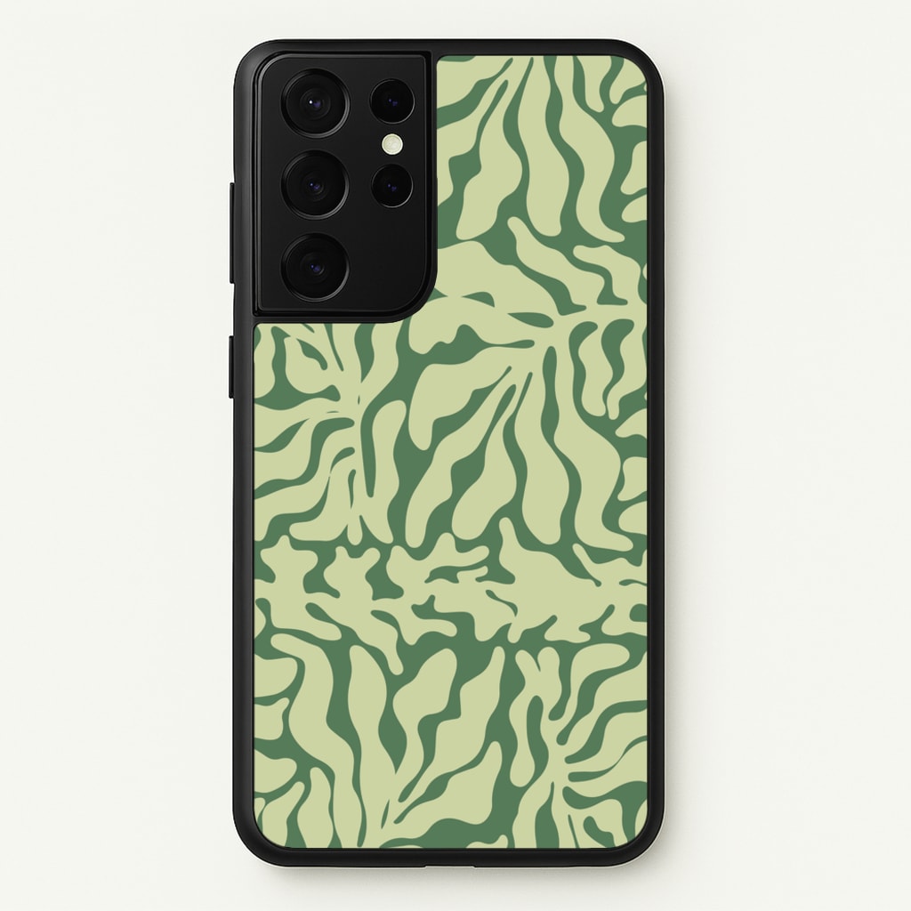 Light Green Leaf - Foliage - Foliage Phone Case for Galaxy S21 Ultra