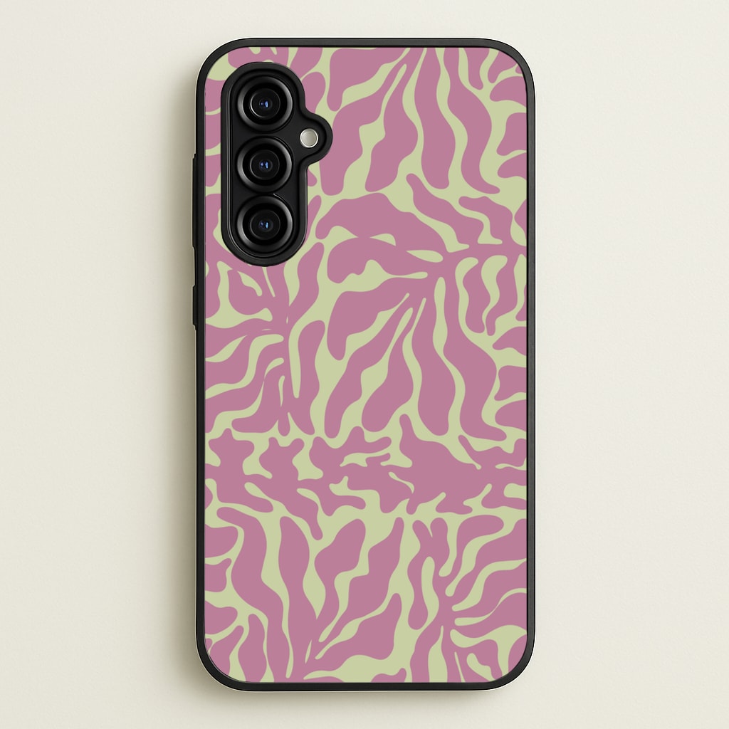 Pink Leaves - Foliage - Foliage Phone Case for Galaxy A54