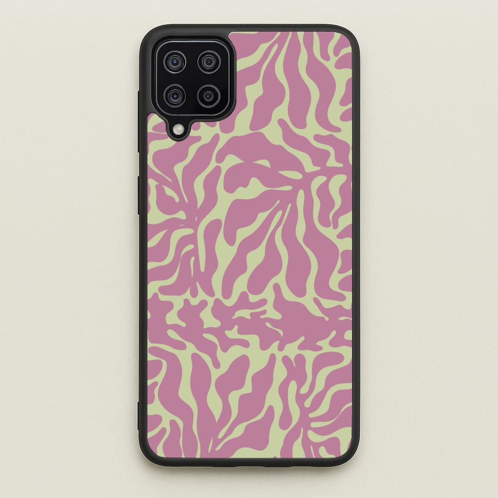 Pink Leaves - Foliage - Foliage Phone Case for Galaxy A12