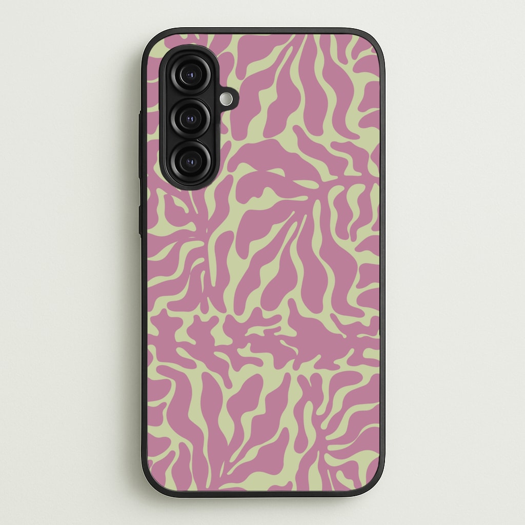 Pink Leaves - Foliage - Foliage Phone Case for Galaxy A16