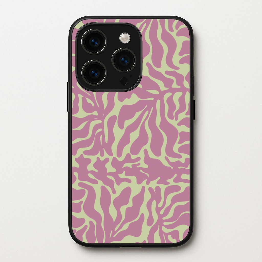 Pink Leaves - Foliage - Foliage Phone Case for iPhone 15 Pro