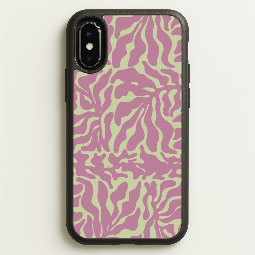 Pink Leaves - Foliage - Foliage Phone Case for iPhone X / XS