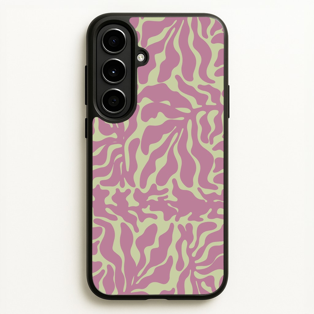 Pink Leaves - Foliage - Foliage Phone Case for Galaxy A56