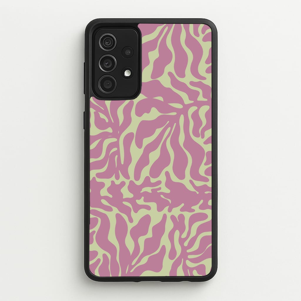 Pink Leaves - Foliage - Foliage Phone Case for Galaxy A52 / A52s