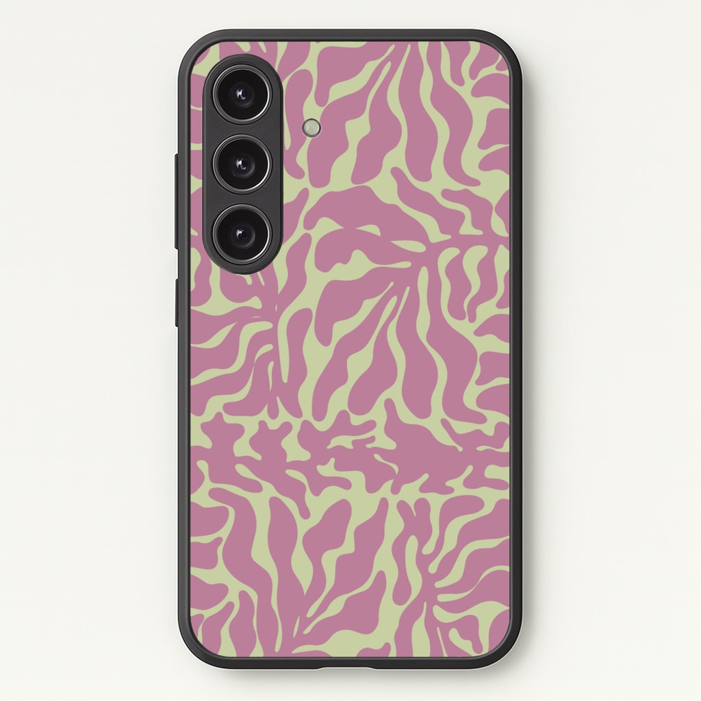 Pink Leaves - Foliage - Foliage Phone Case for Galaxy S25 Plus
