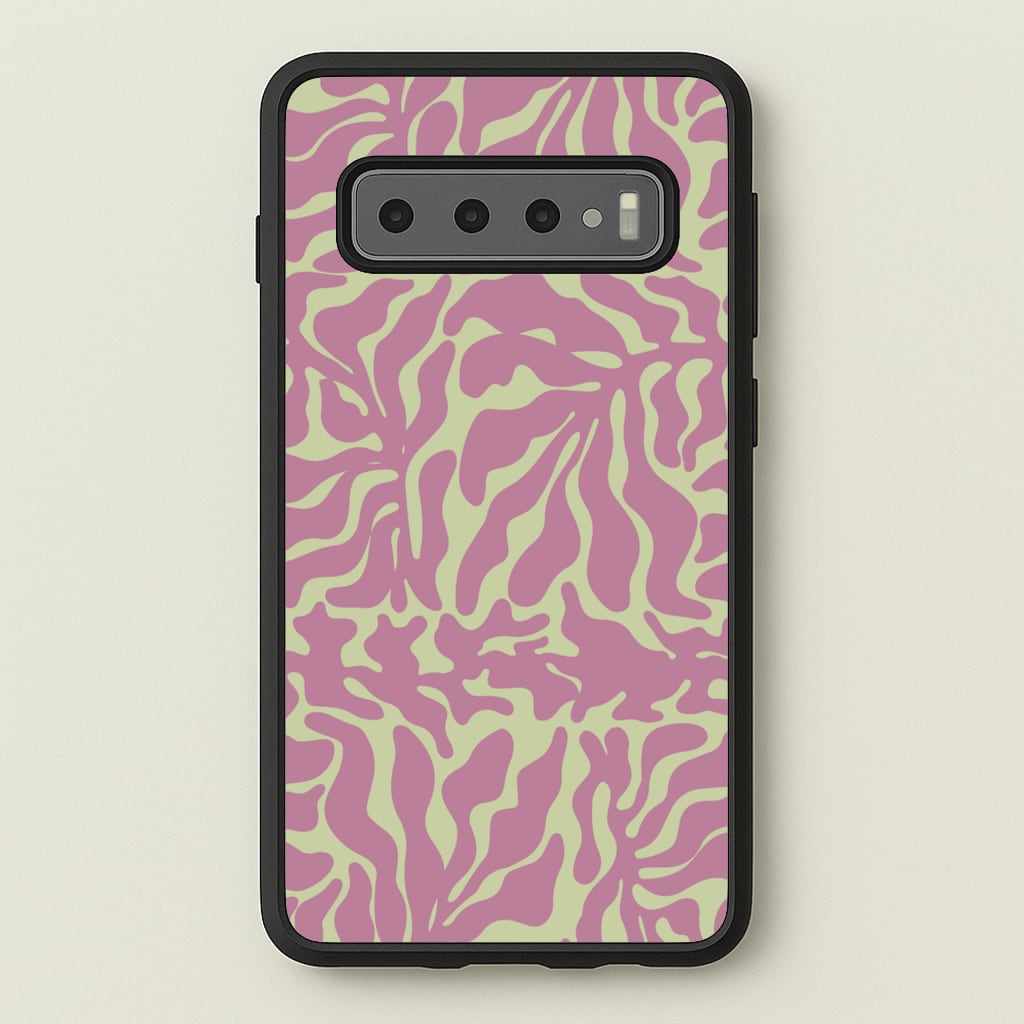 Pink Leaves - Foliage - Foliage Phone Case for Galaxy S10