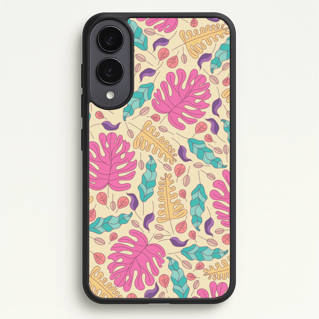 Multi Coloured Leaves - Foliage - Foliage Phone Case for Galaxy S25 Edge