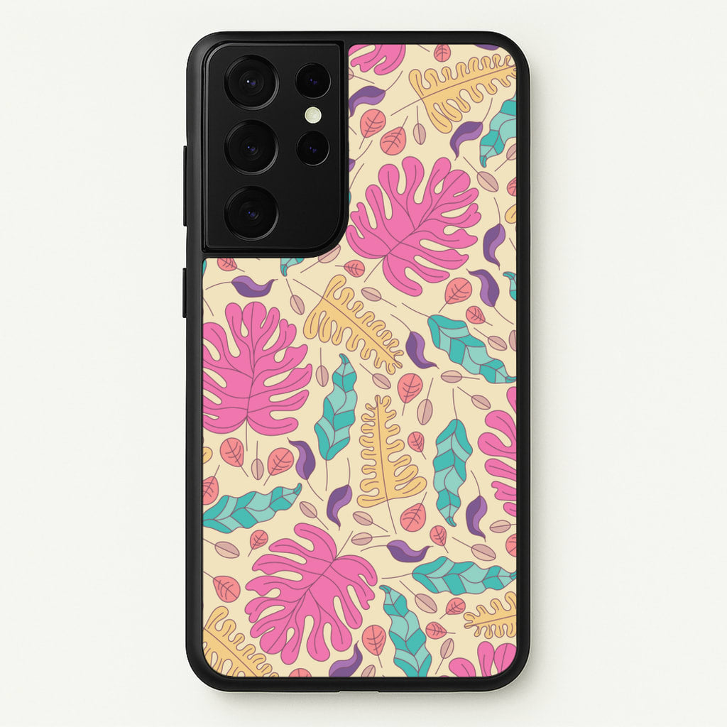 Multi Coloured Leaves - Foliage - Foliage Phone Case for Galaxy S21 Ultra