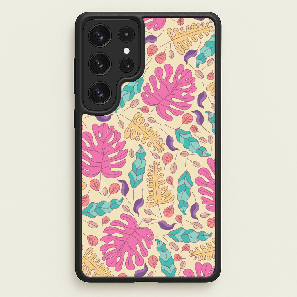 Multi Coloured Leaves - Foliage - Foliage Phone Case for Galaxy S22 Ultra