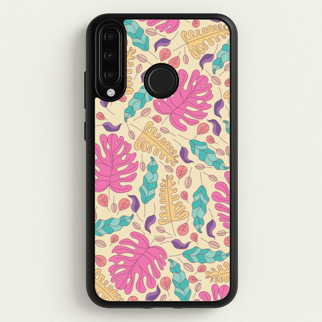 Multi Coloured Leaves - Foliage - Foliage Phone Case for Huawei P30 Lite