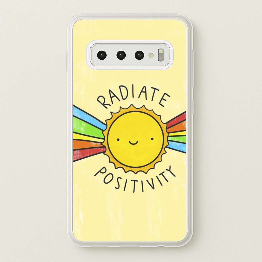 Radiate Positivity Sunshine - Positivity - Positivity Phone Case for Galaxy S10
