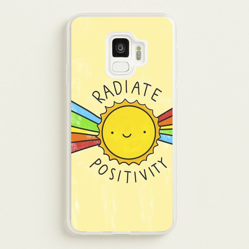 Radiate Positivity Sunshine - Positivity - Positivity Phone Case for Galaxy S9