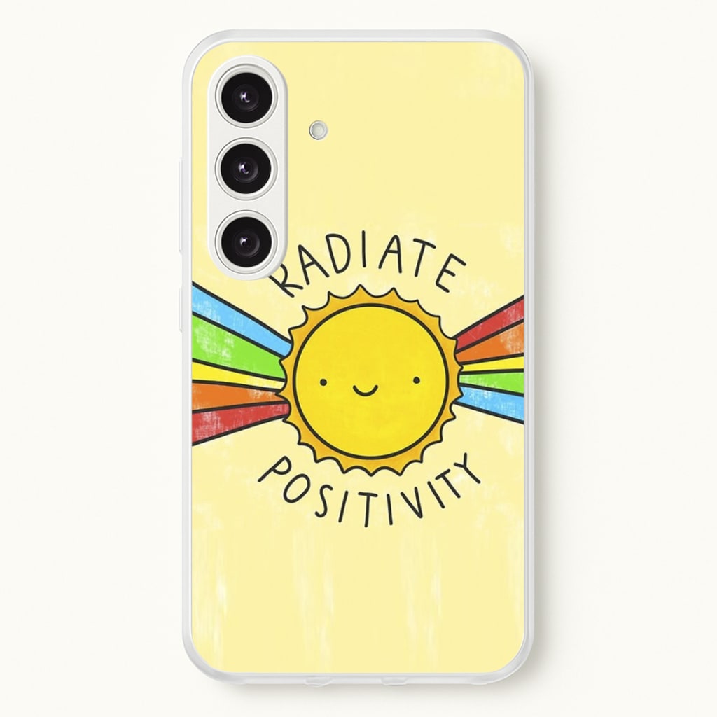 Radiate Positivity Sunshine - Positivity - Positivity Phone Case for Galaxy S25 Plus