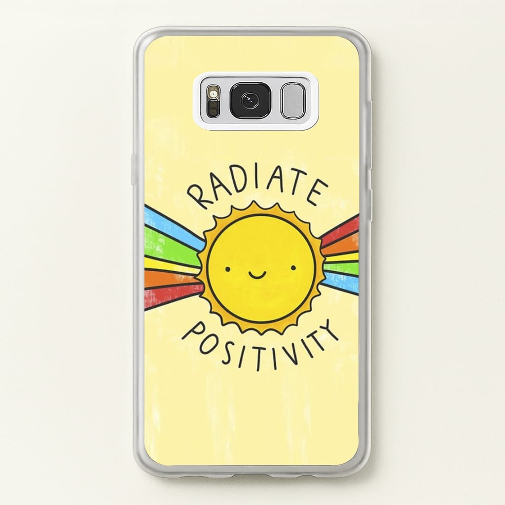 Radiate Positivity Sunshine - Positivity - Positivity Phone Case for Galaxy S8
