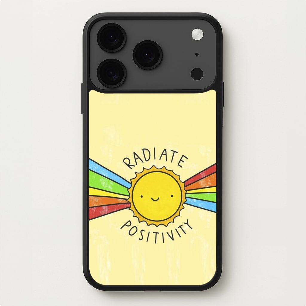 Radiate Positivity Sunshine - Positivity Phone Case for iPhone 17 Pro Max