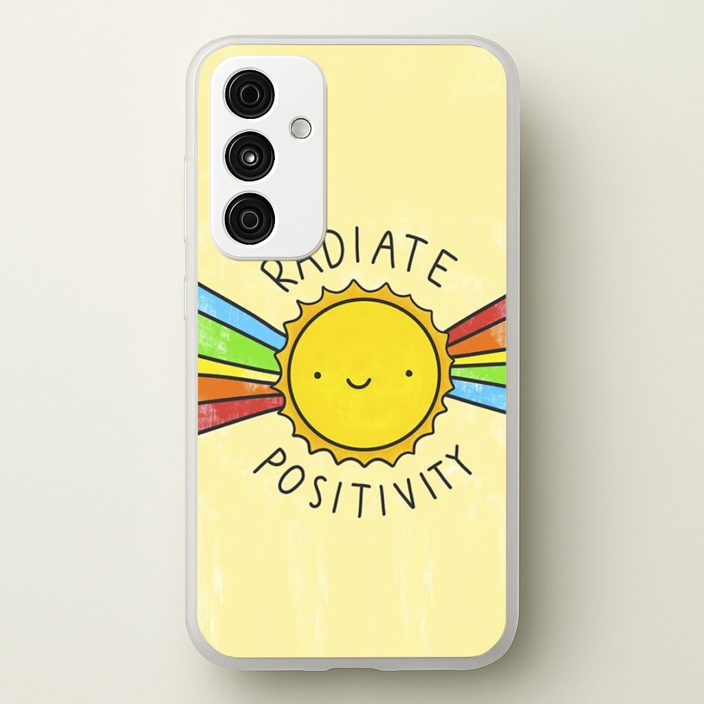Radiate Positivity Sunshine - Positivity - Positivity Phone Case for Galaxy A55
