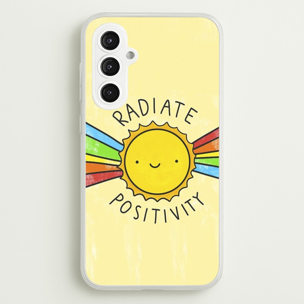 Radiate Positivity Sunshine - Positivity - Positivity Phone Case for Galaxy S23FE