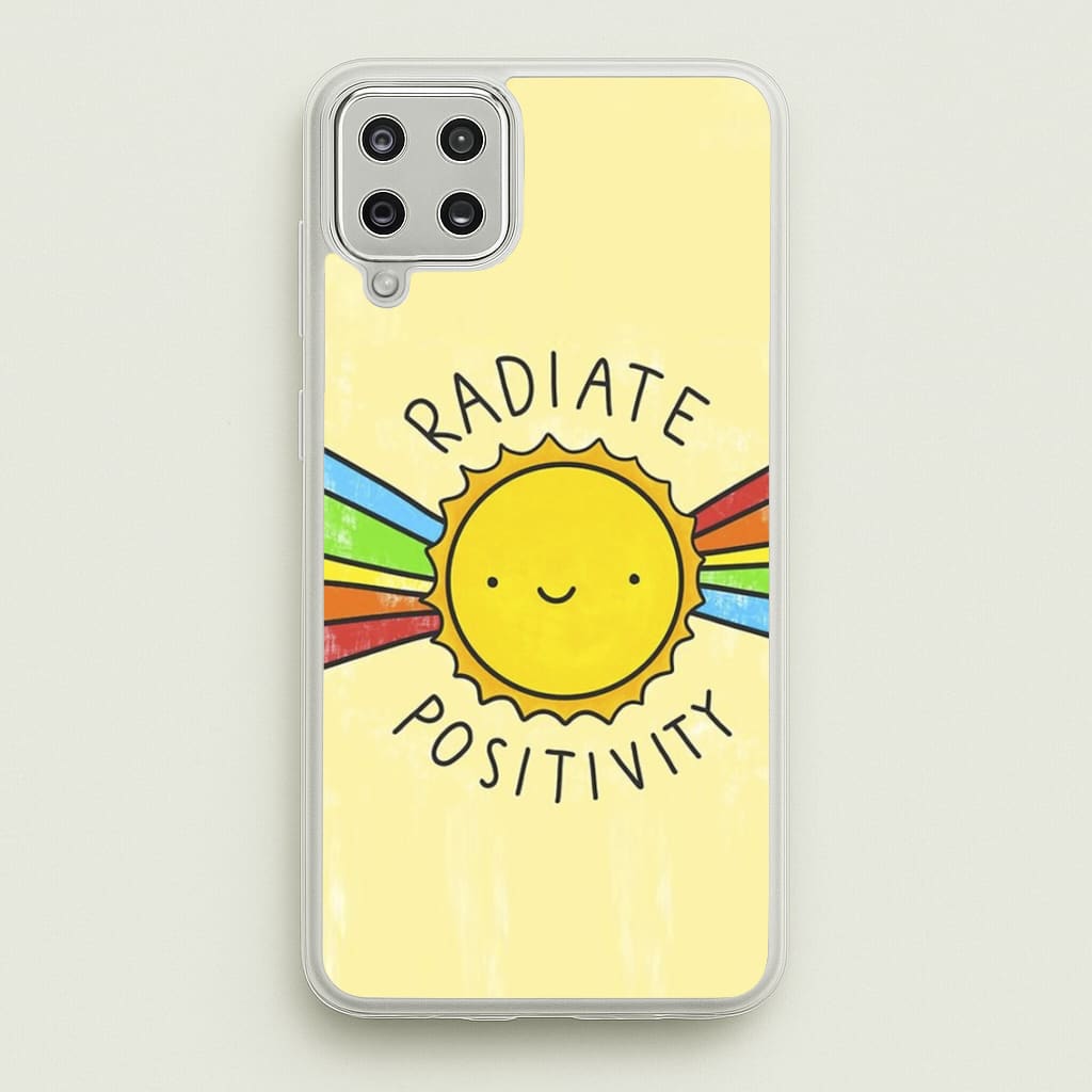 Radiate Positivity Sunshine - Positivity - Positivity Phone Case for Galaxy A12