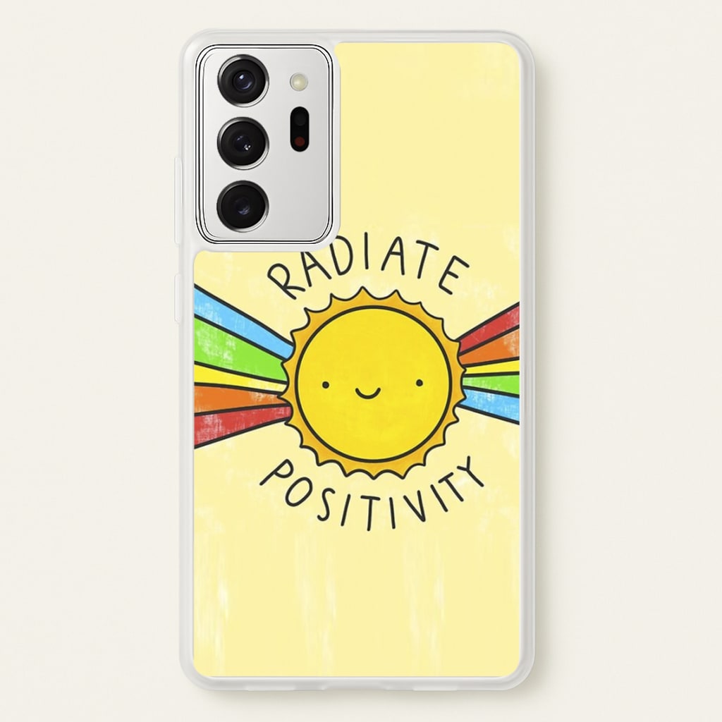 Radiate Positivity Sunshine - Positivity - Positivity Phone Case for Galaxy Note 20 Ultra