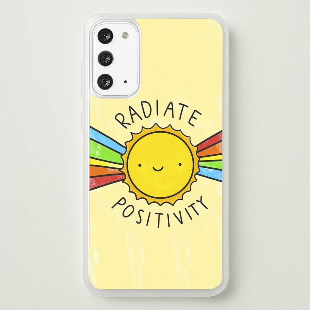 Radiate Positivity Sunshine - Positivity - Positivity Phone Case for Galaxy Note 20