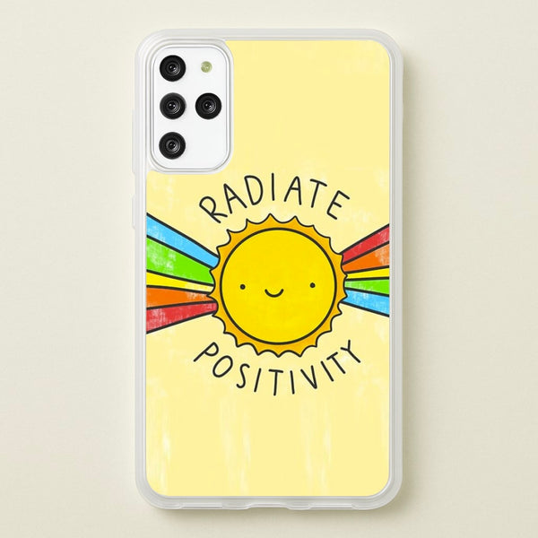 Radiate Positivity Sunshine - Positivity - Positivity Phone Case for Galaxy S20 Plus