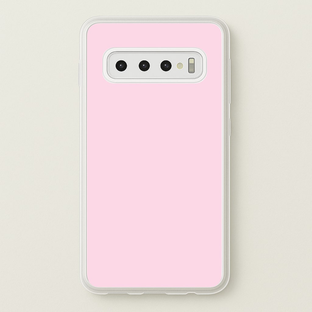 Back To Casics - Pretty Pastels - Plain Pink - Plain Phone Case for Galaxy S10