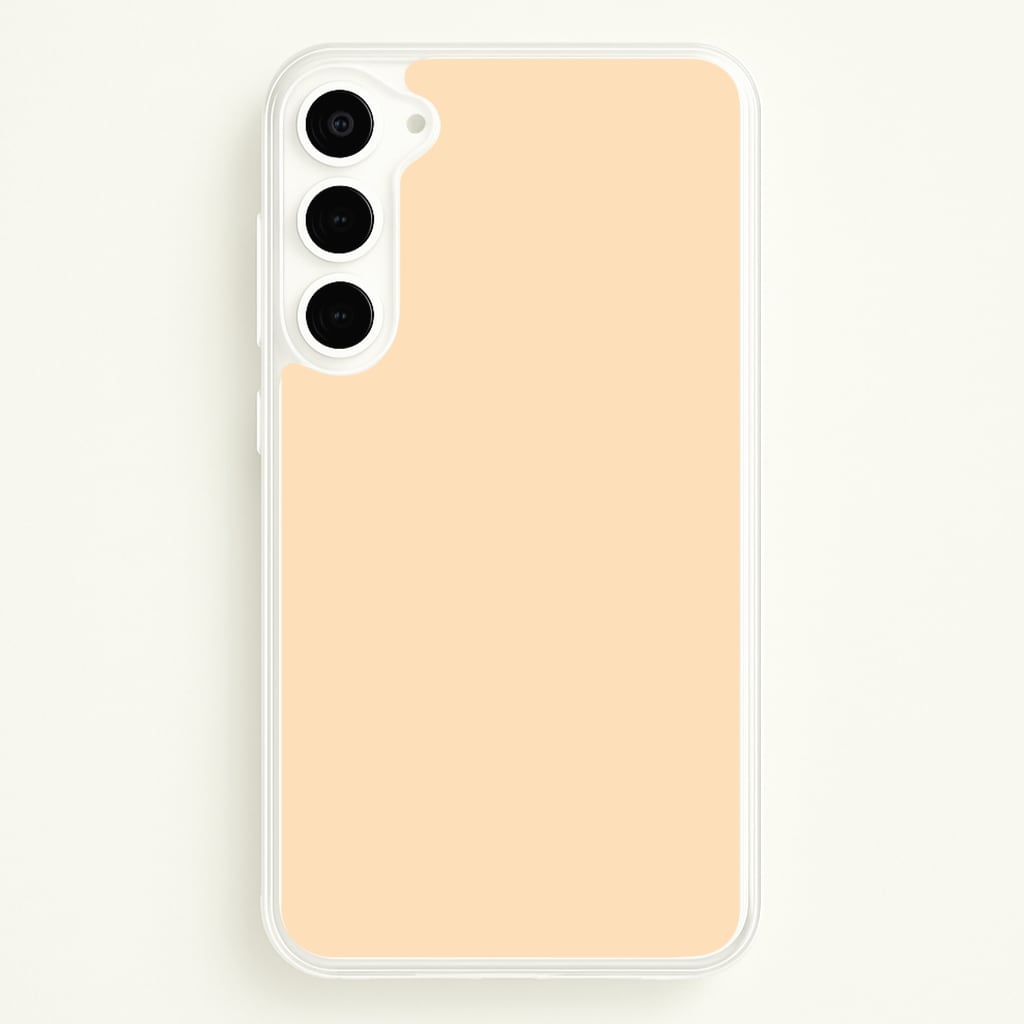 Back To Casics - Pretty Pastels - Plain Orange - Plain Phone Case for Galaxy S23